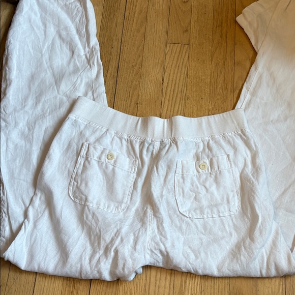 Athleta cabo linen wide leg pants white 12T - Picture 7 of 7